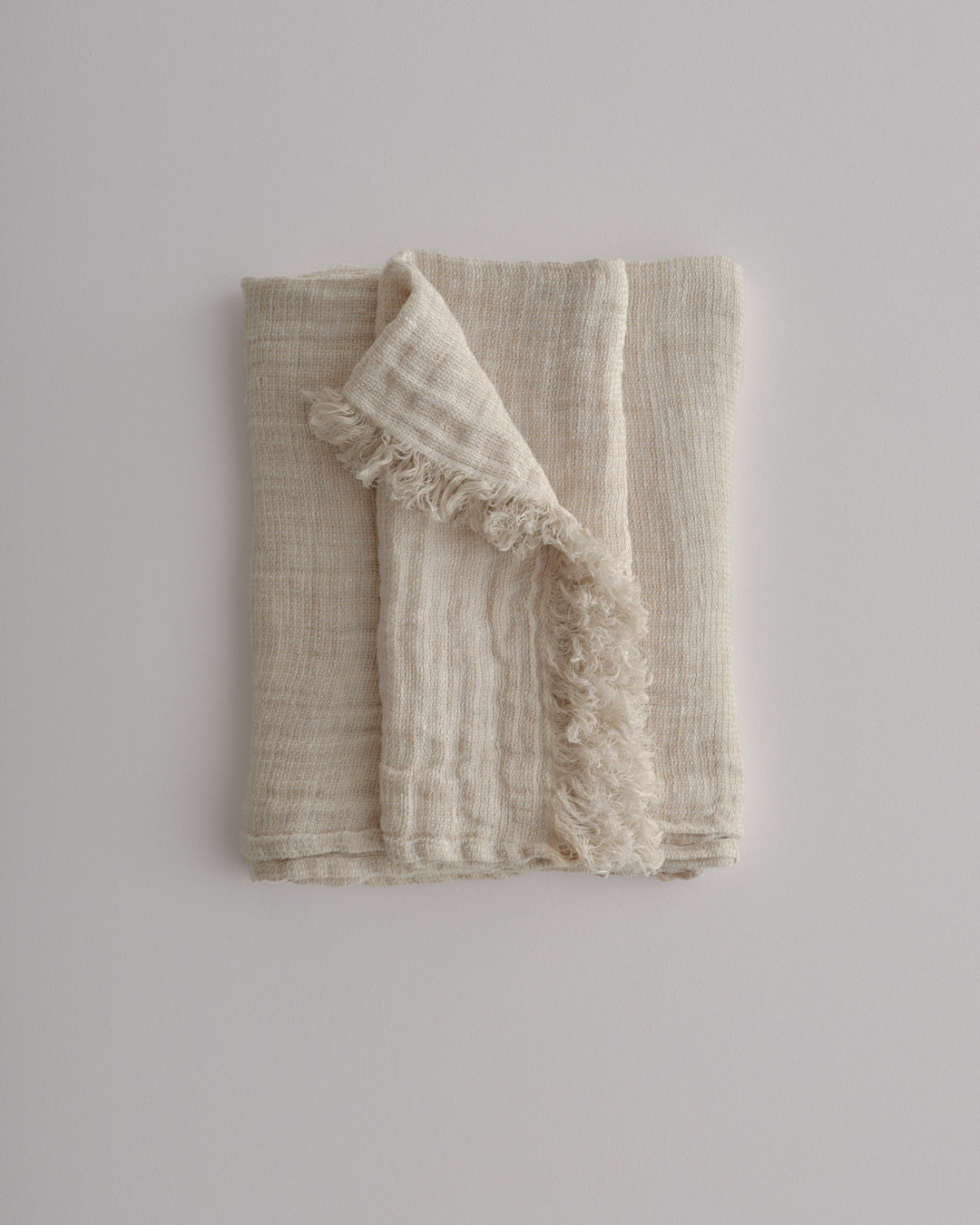 Linen Throw Blanket | Antique White