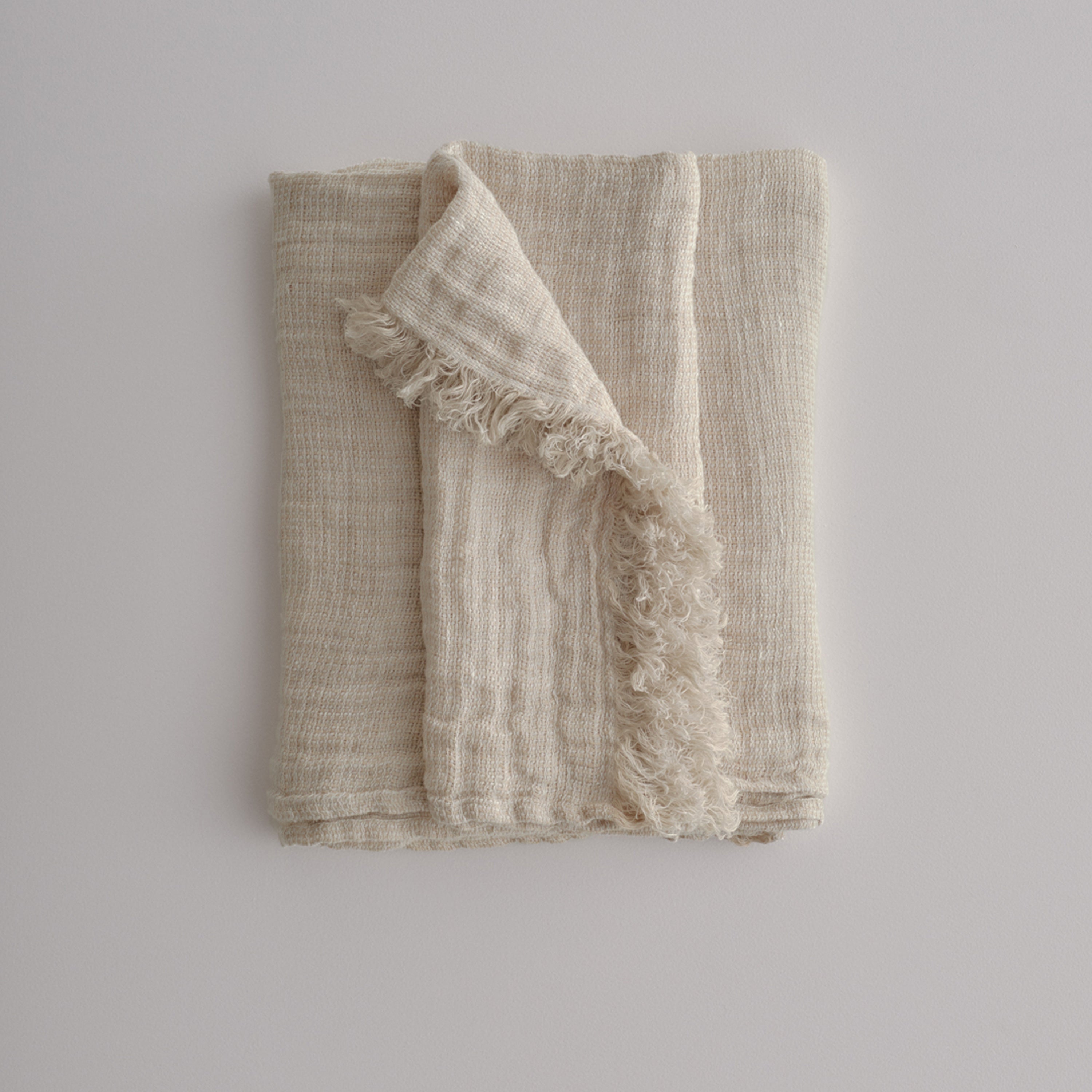 Crush Linen Throw Blanket - Ayrton Melange