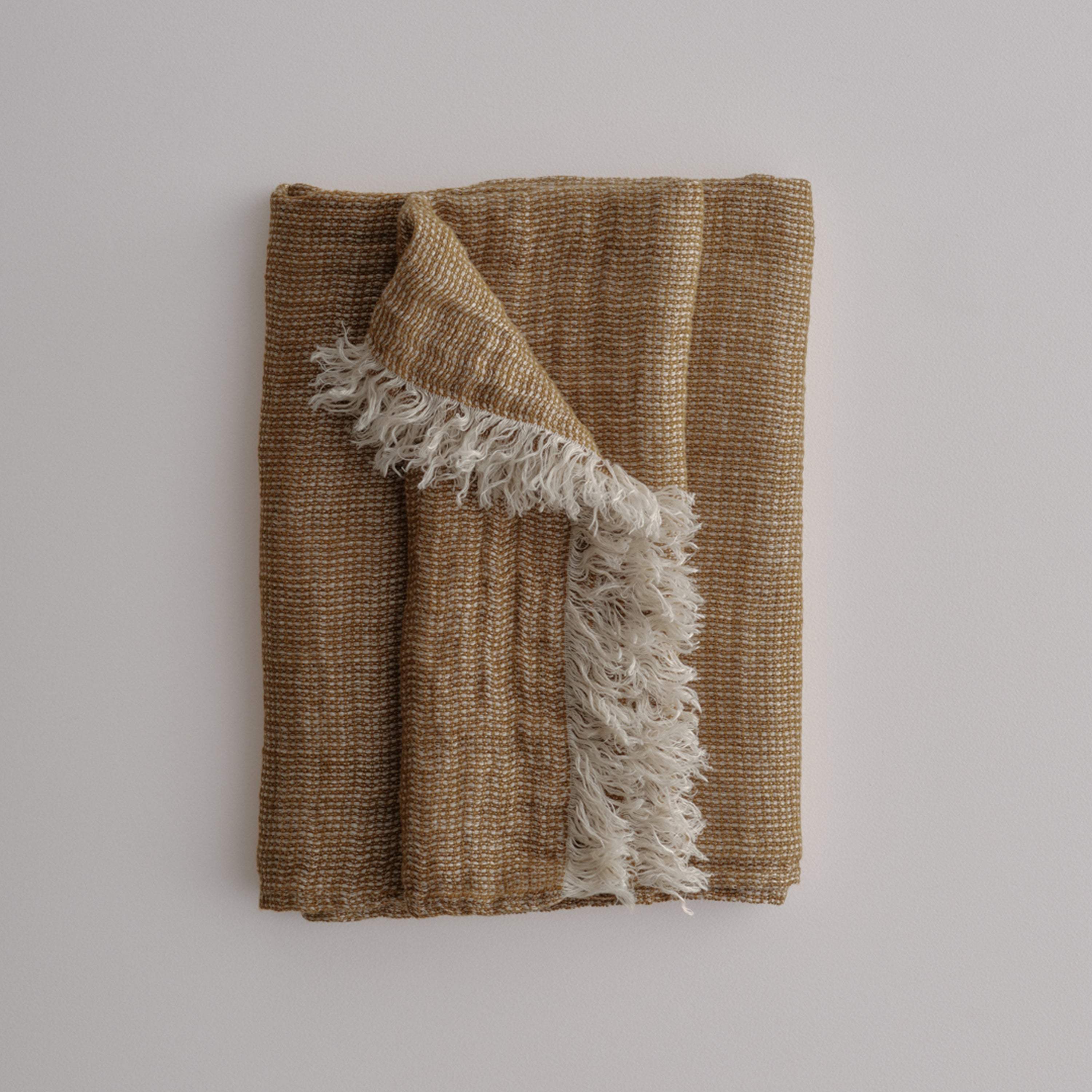 Crush Linen Throw Blanket - Brun Melange
