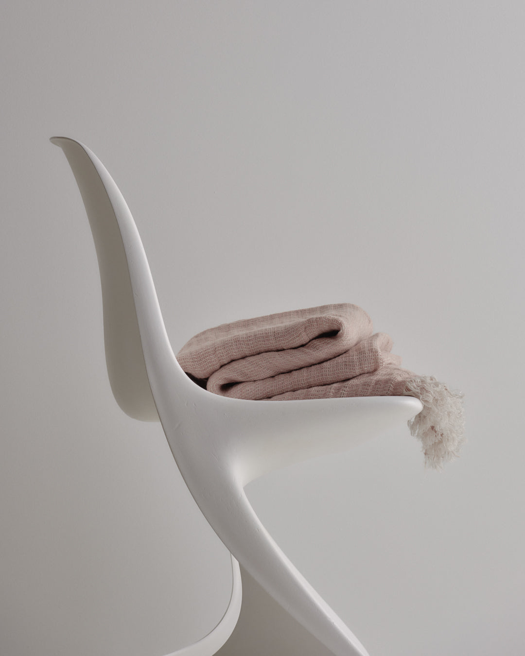 Linen Throw Blanket | Clay Pink