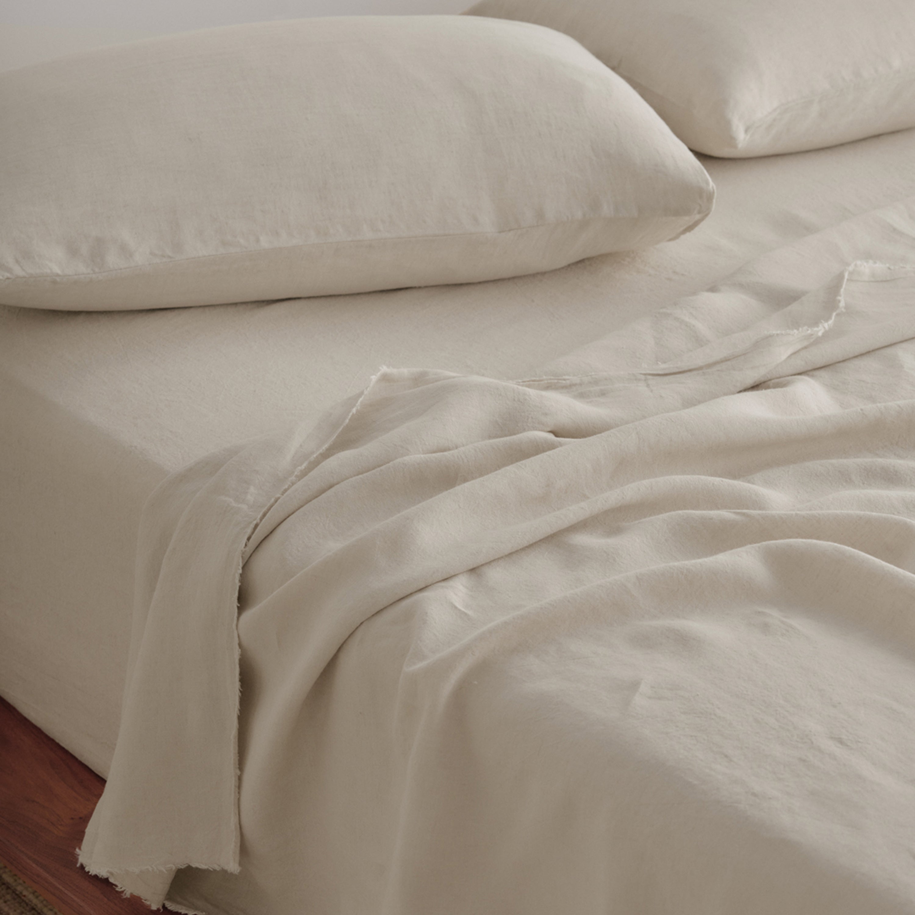 Flocca Linen Flat Sheet - Sable