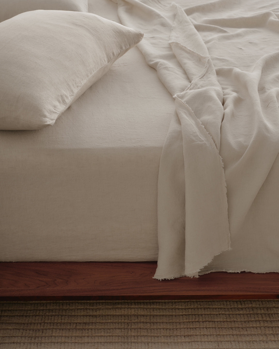 Flocca Linen Flat Sheet | Sandy Color
