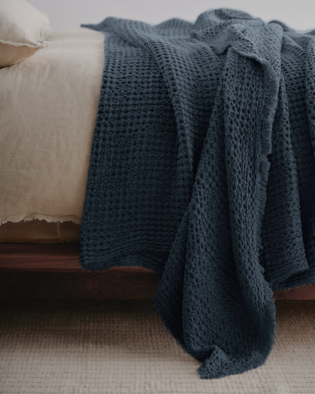 Linen Blanket | Navy Blue