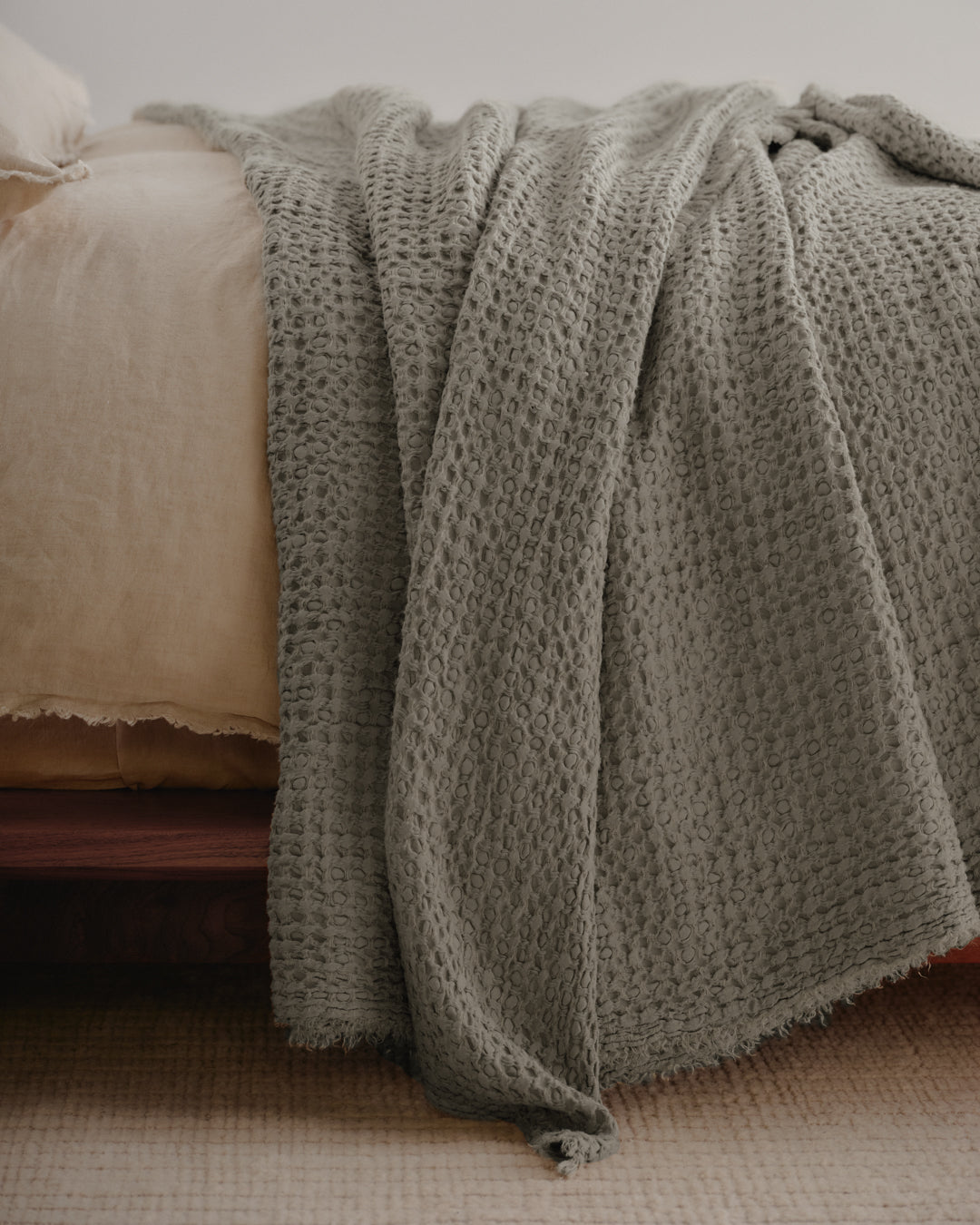 Linen Blanket | Cool Brown Throw