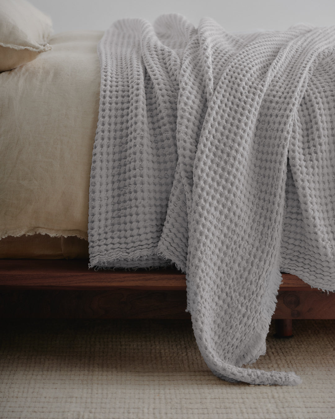 Linen Blanket | Pale Grey Luxury Throw