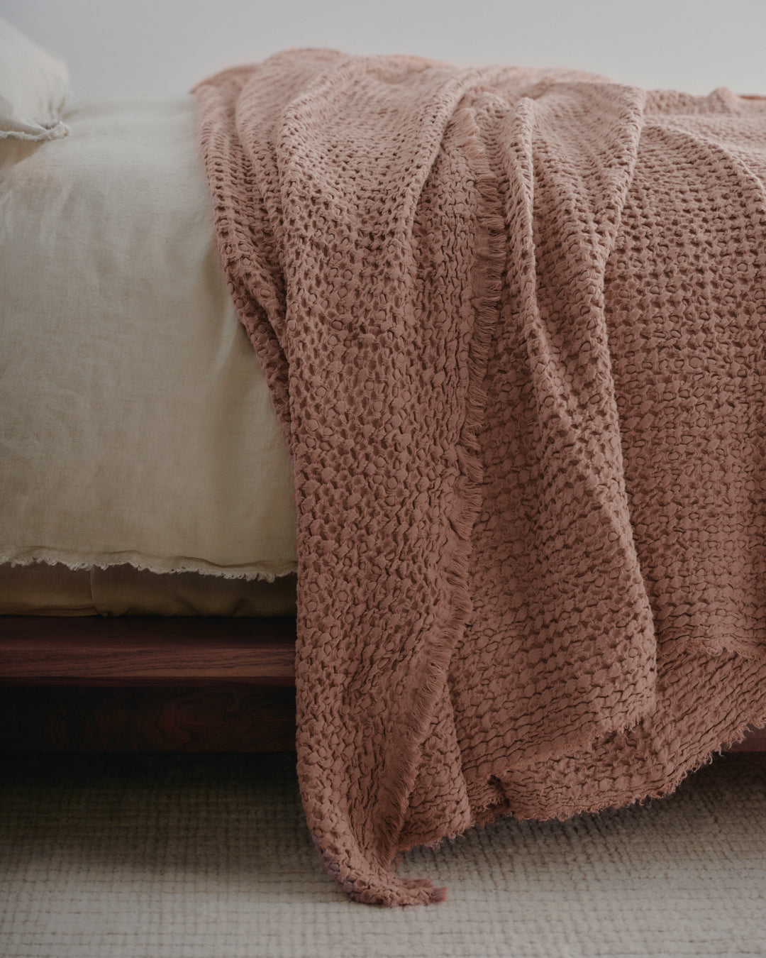 Flocca Linen Blanket - Rosa