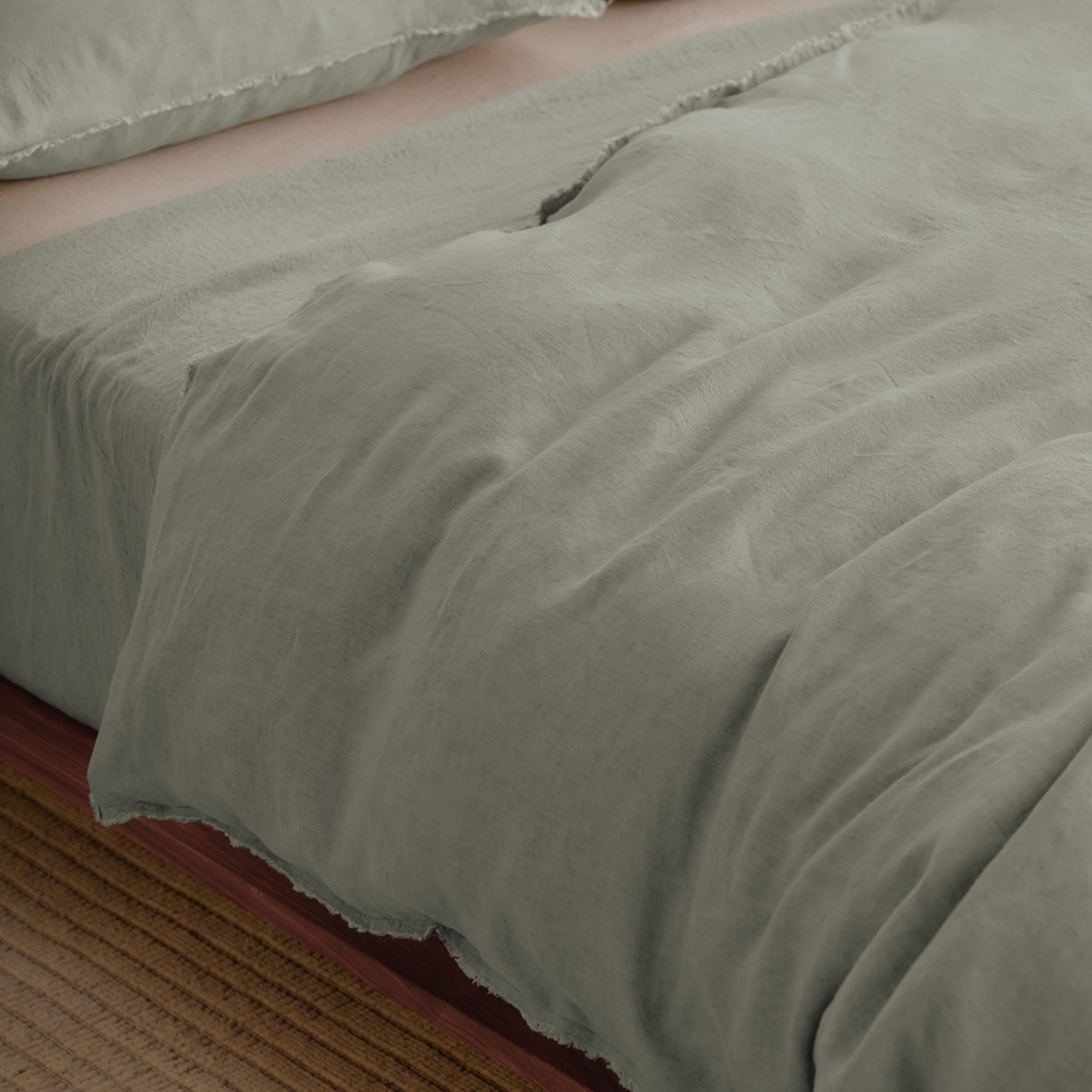Flocca Linen Duvet Cover - Argent