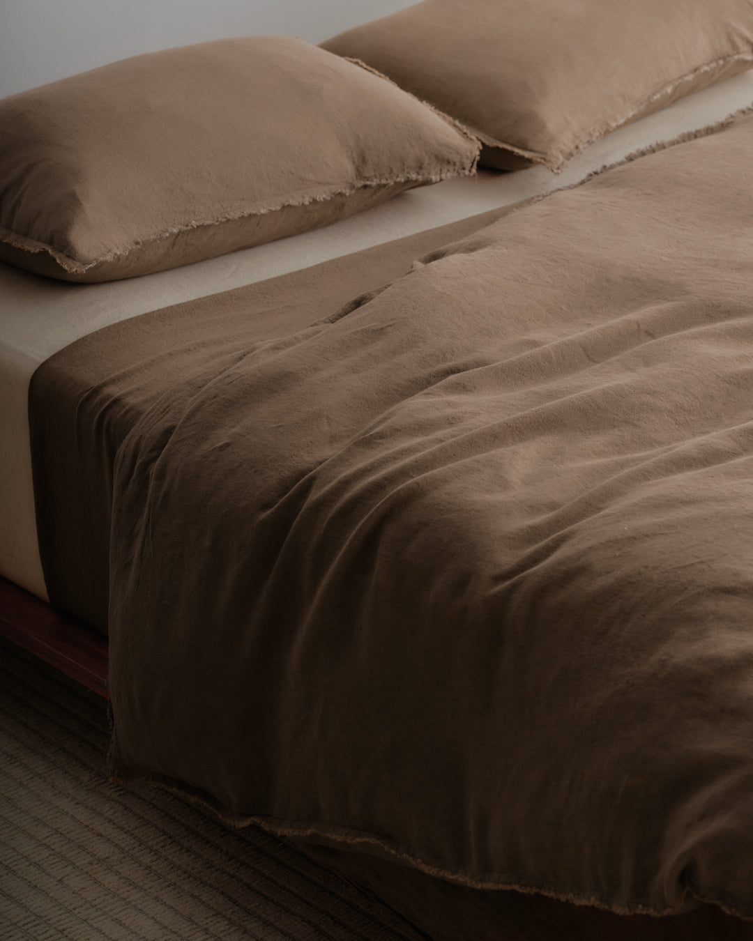 tobacco colored duvet cover Solid linen texture (tobacco) which is durable 100 % Cotton Duvet Cover
