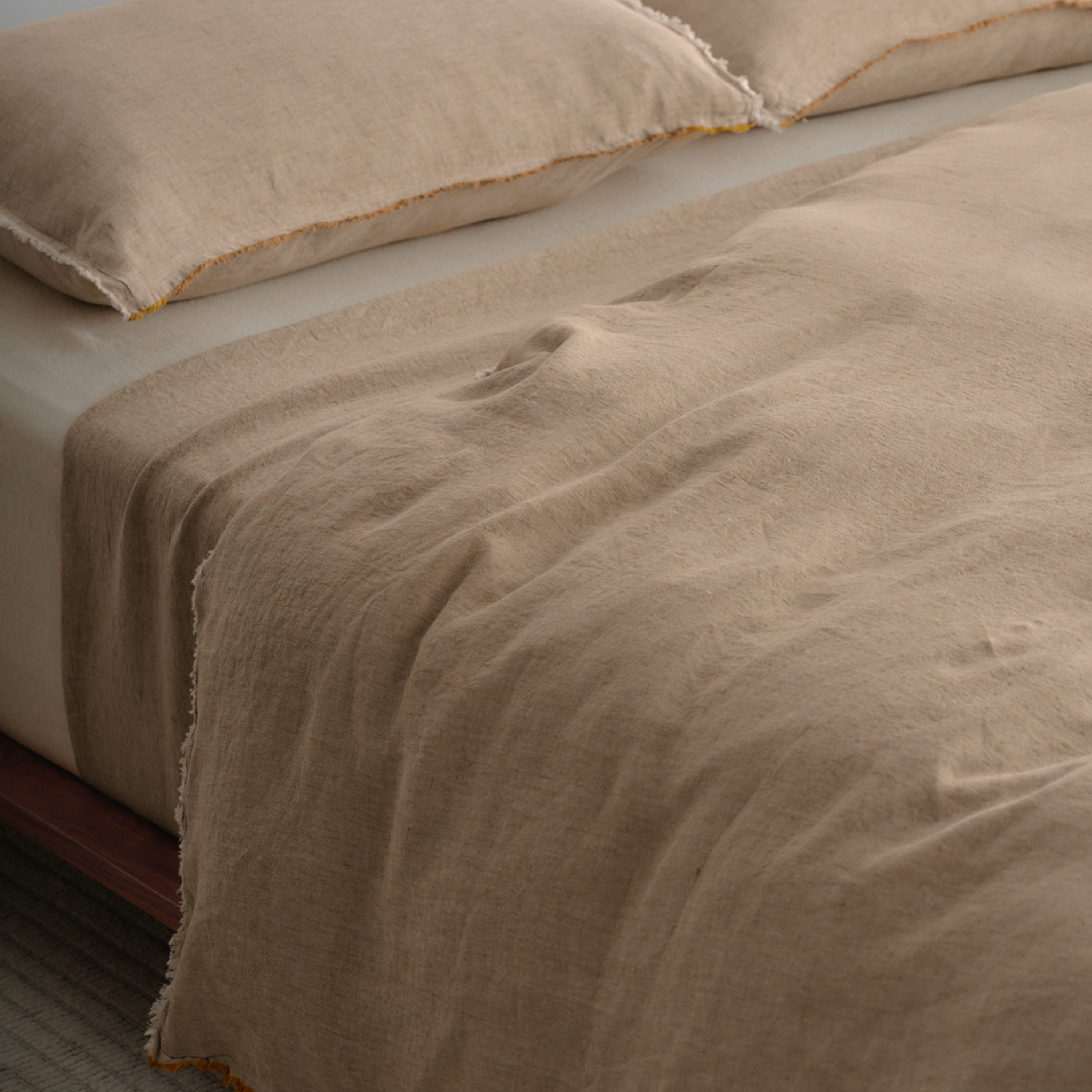 Flocca Linen Duvet Cover - Brun
