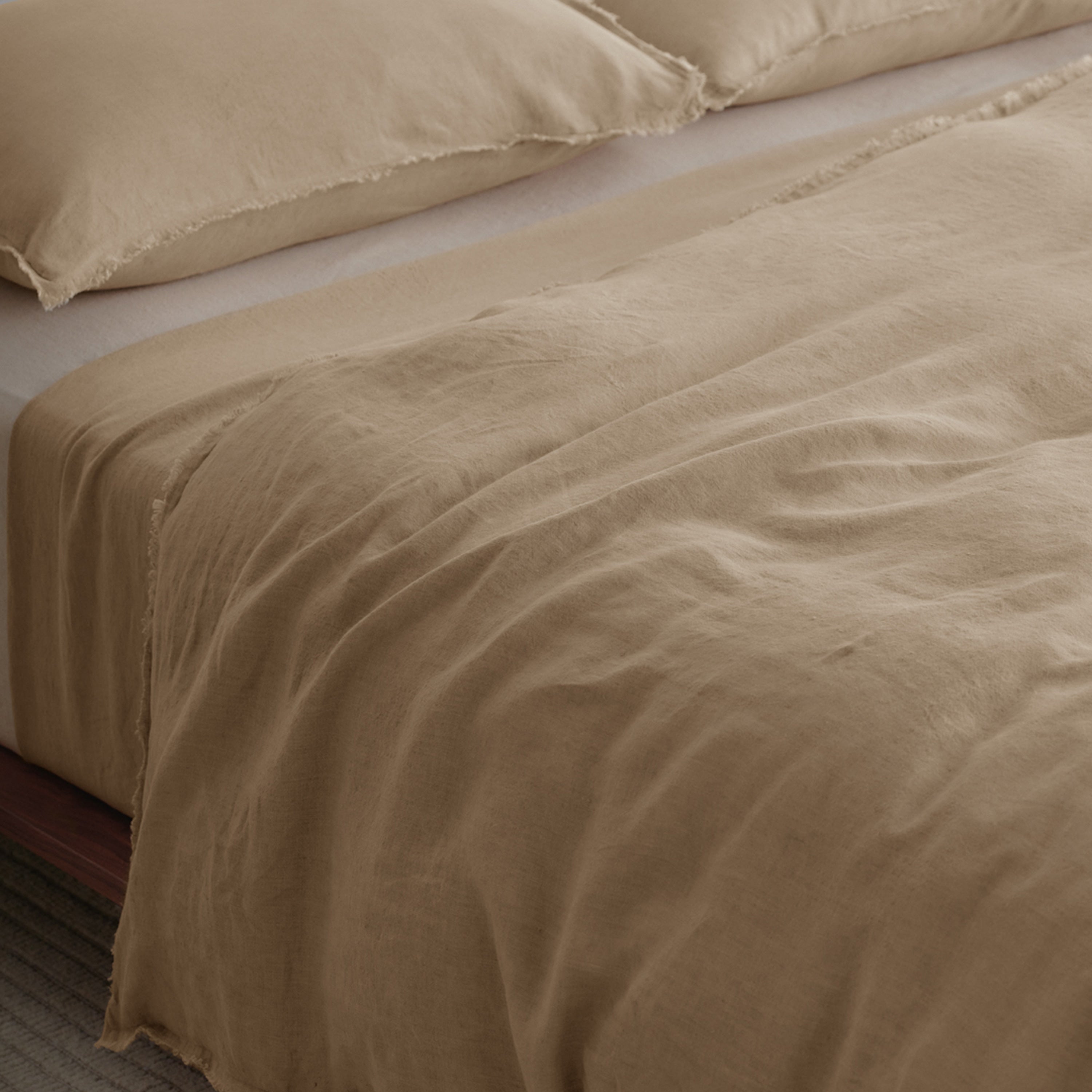 Flocca Linen Duvet Cover - Carmel