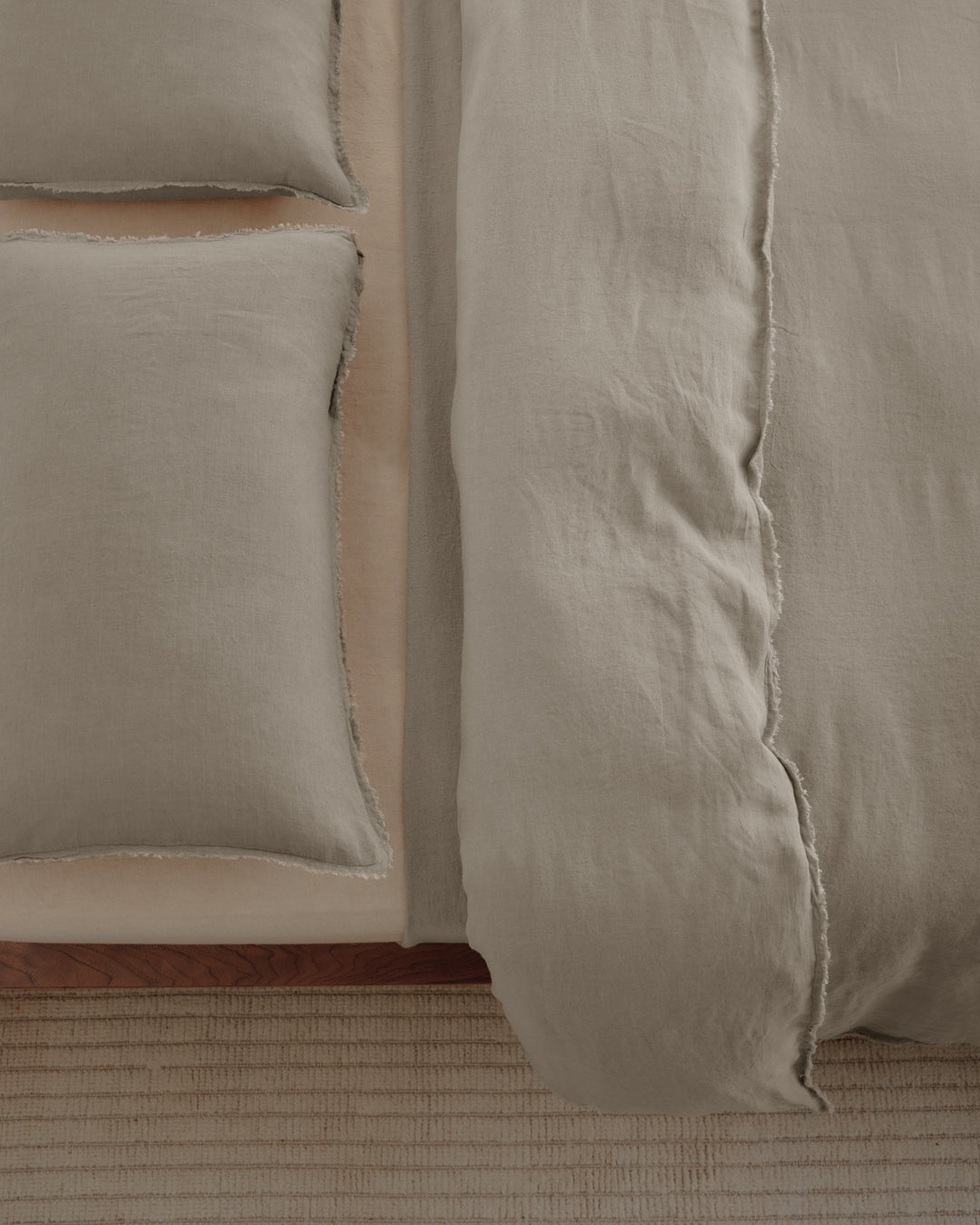 Flocca Linen Pillowcase | Classic Taupe