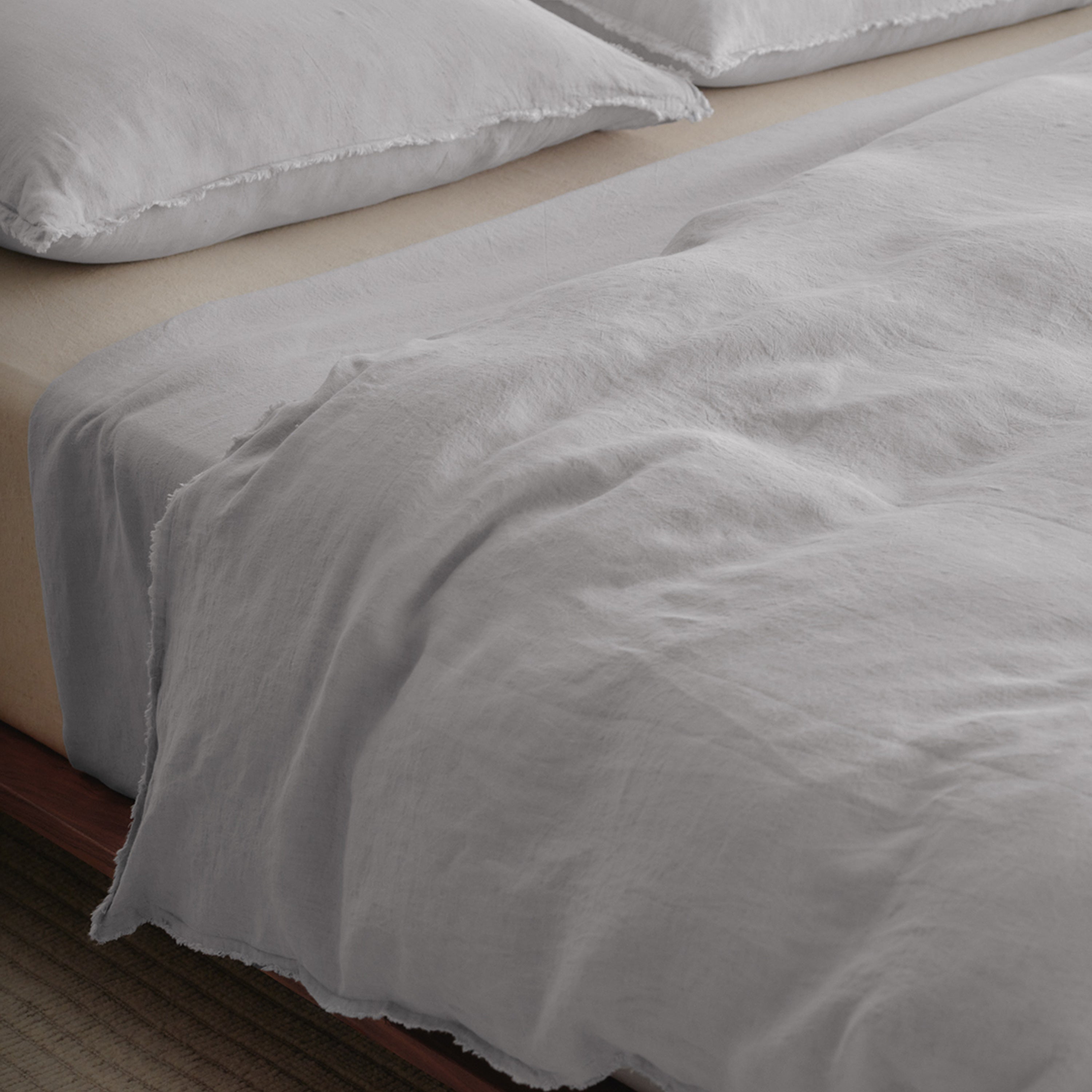 Flocca Linen Duvet Cover - Fog