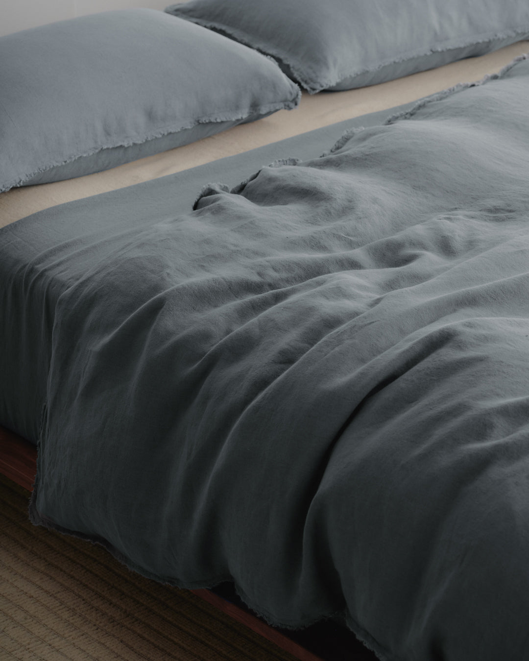 Linen Duvet Cover | Deep Sea Blue