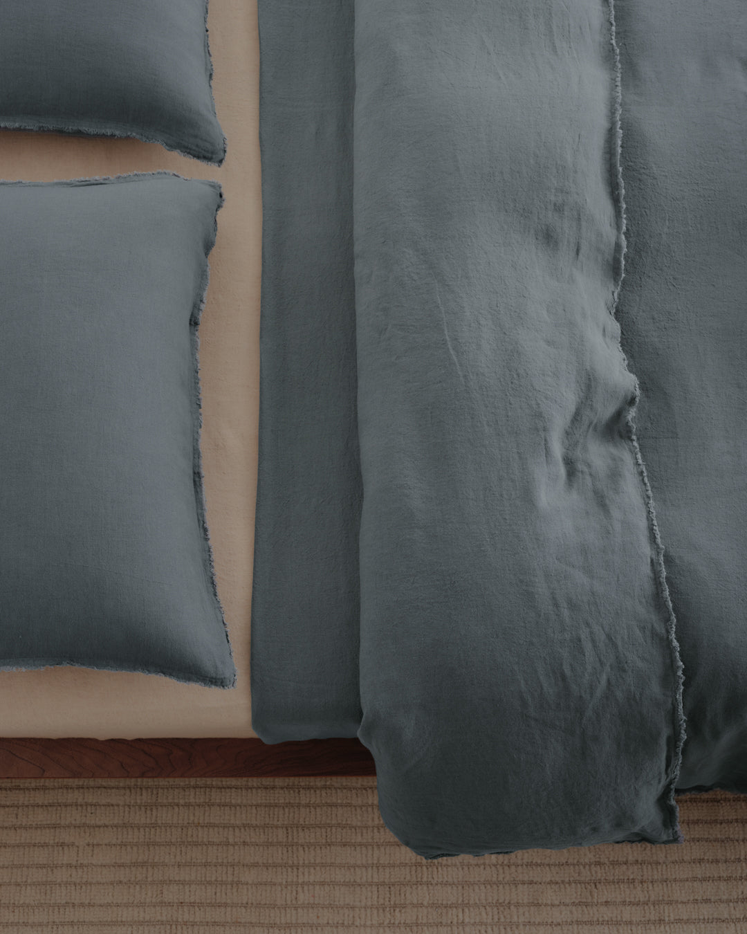 Linen Duvet Cover | Deep Sea Blue