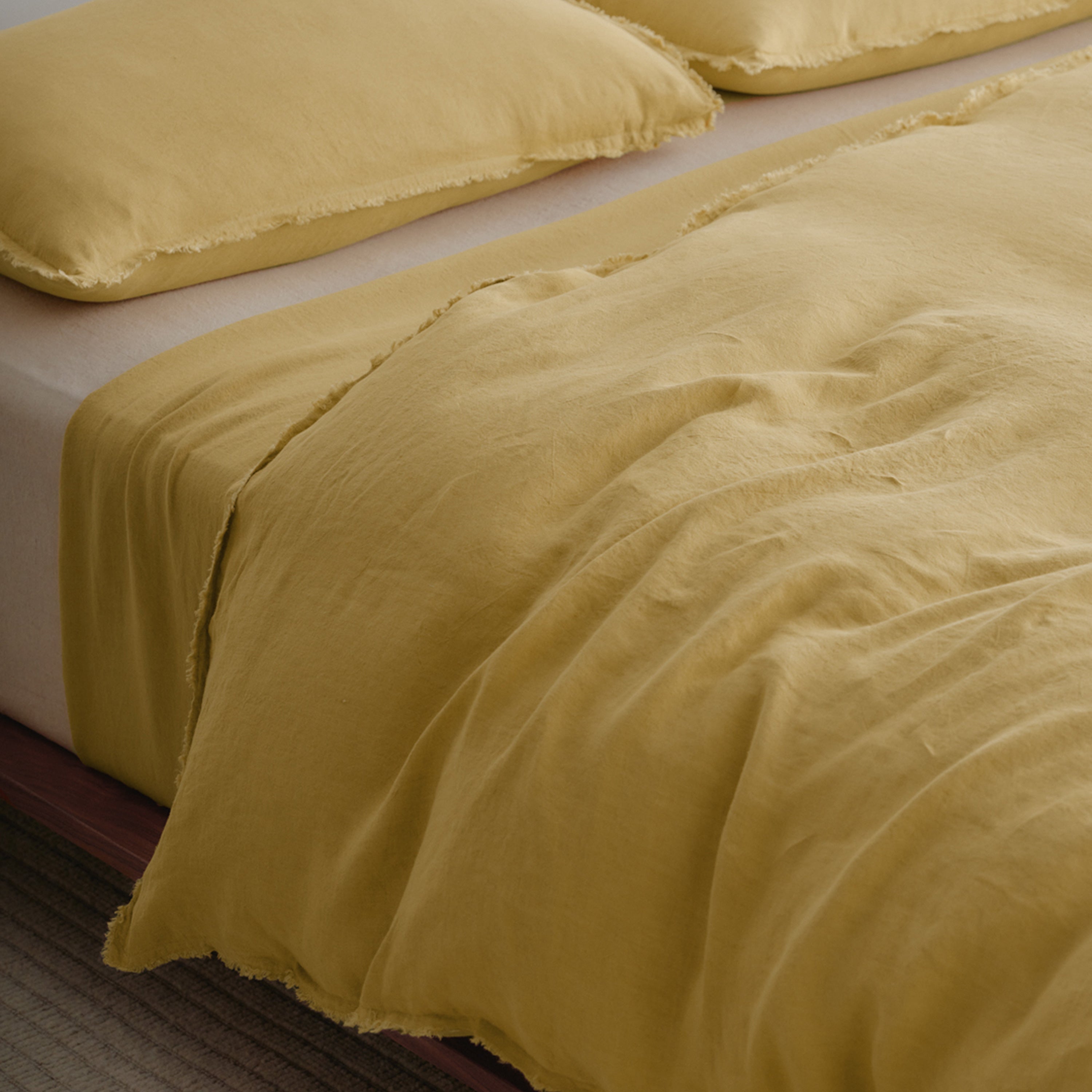 Flocca Linen Duvet Cover - Maiz