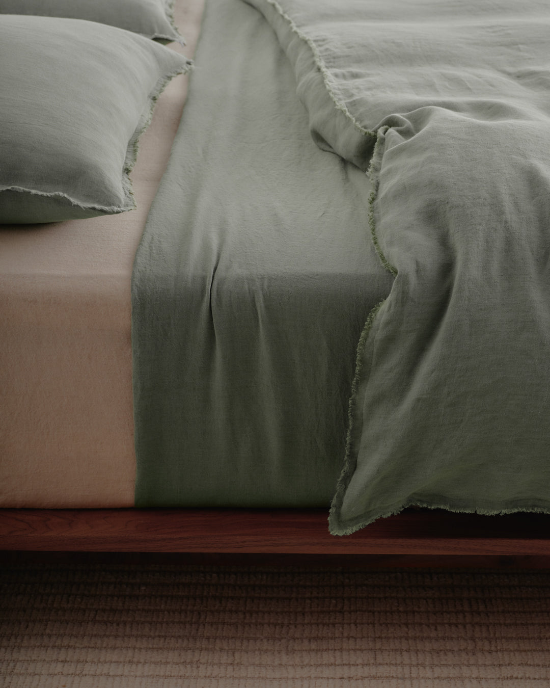 Linen Duvet Cover | Oceanic Green Blue