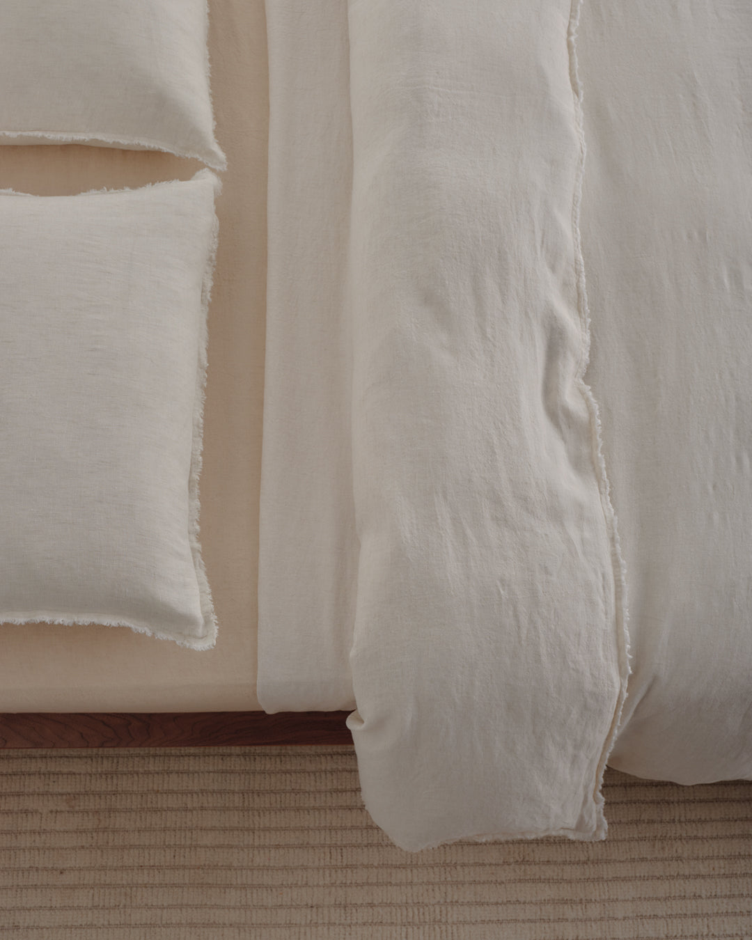 Flocca Linen Pillowcase | Pale Stone