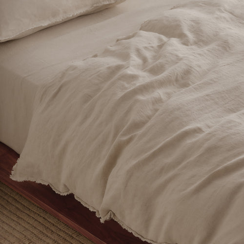 Flocca Linen Duvet Cover - Sable