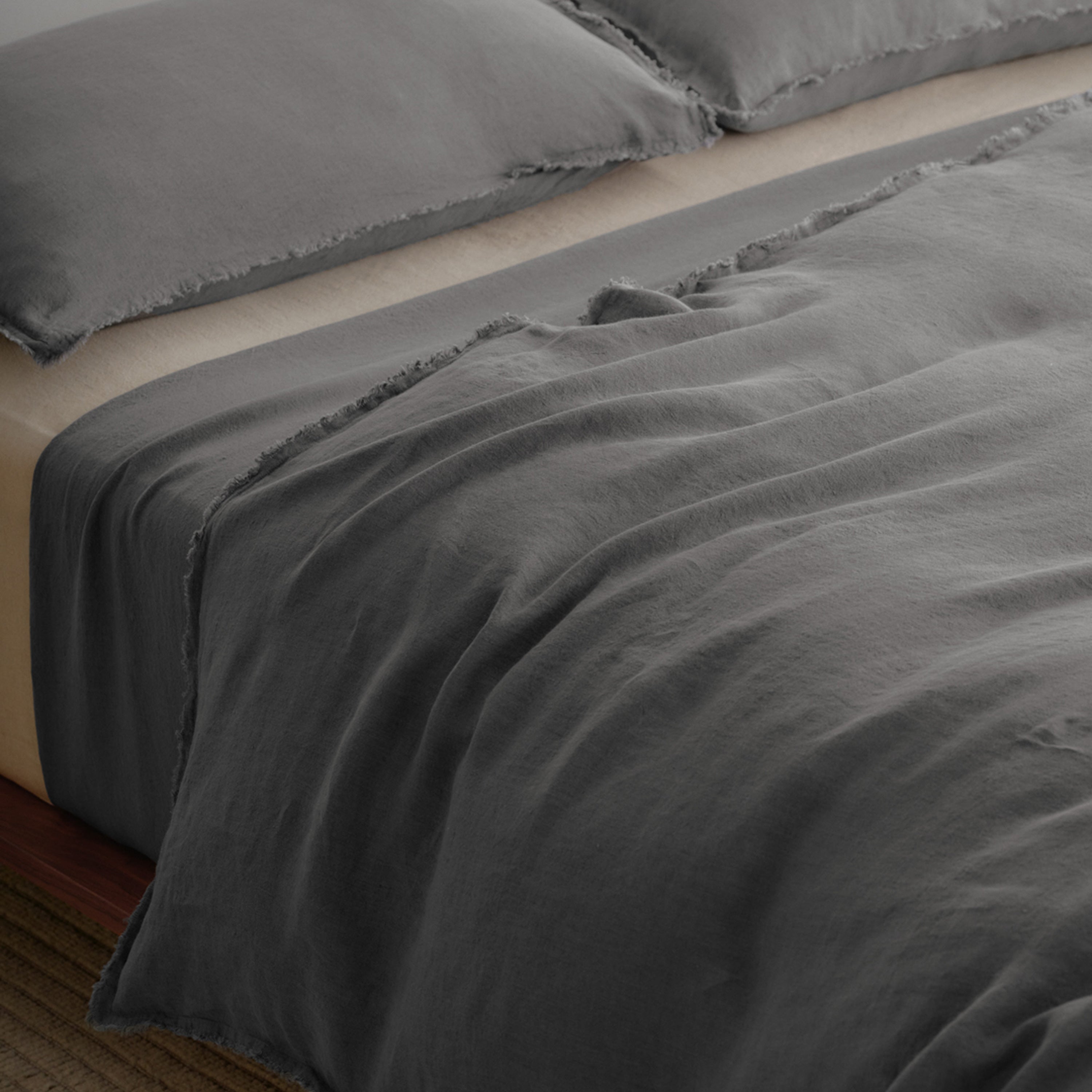 Flocca Linen Duvet Cover - Tempest