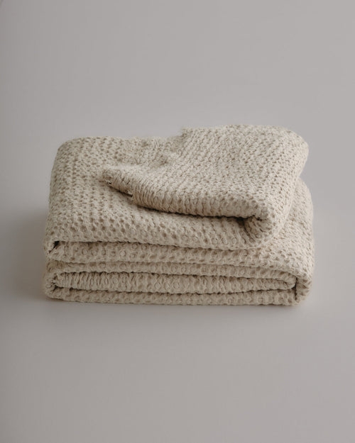 Linen Blanket | Sandy Color Luxury Throw