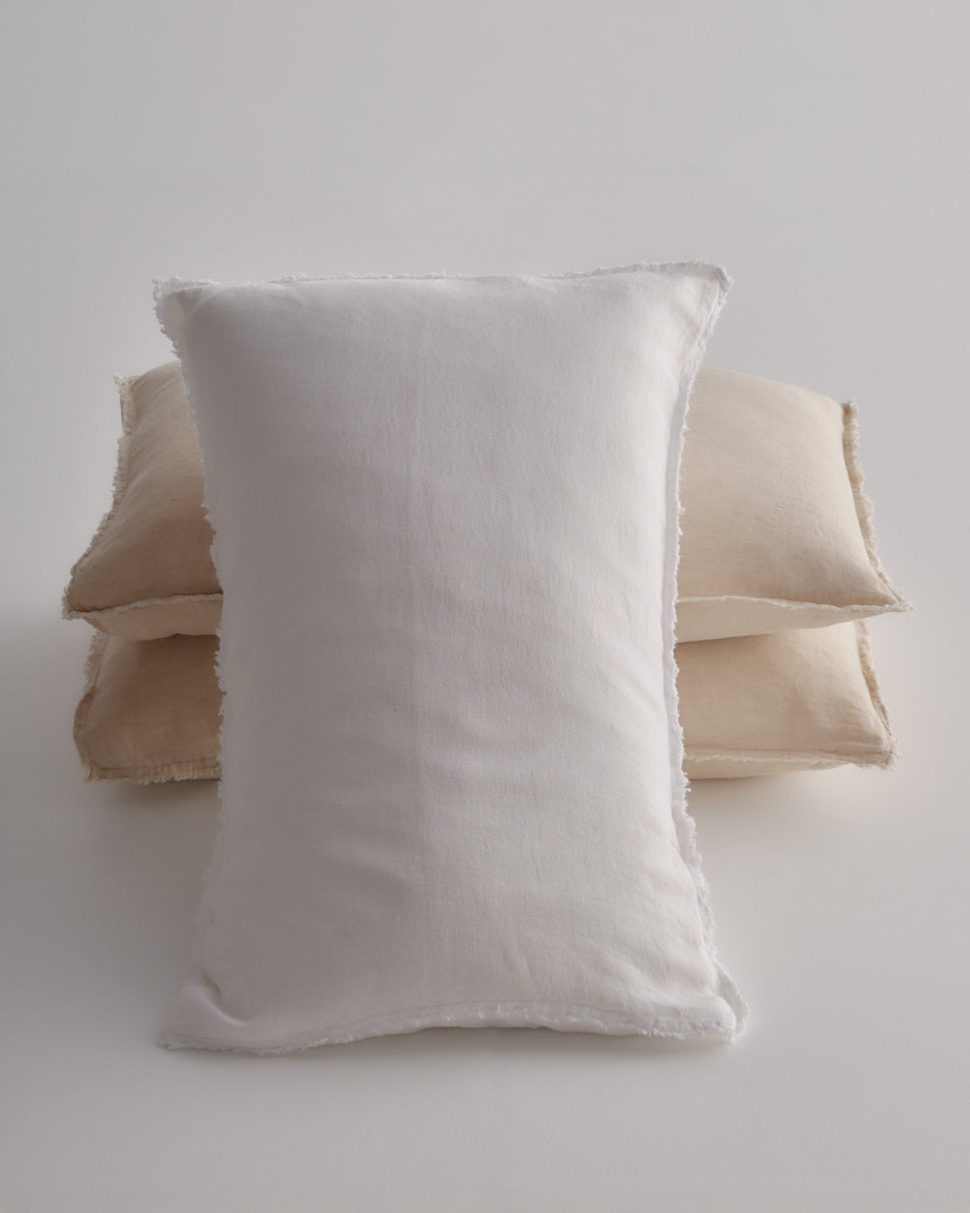 Flocca Linen Pillowcase | Antique White