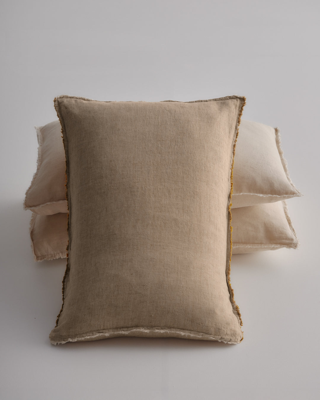 Flocca Linen Pillowcase | Rich Toffee