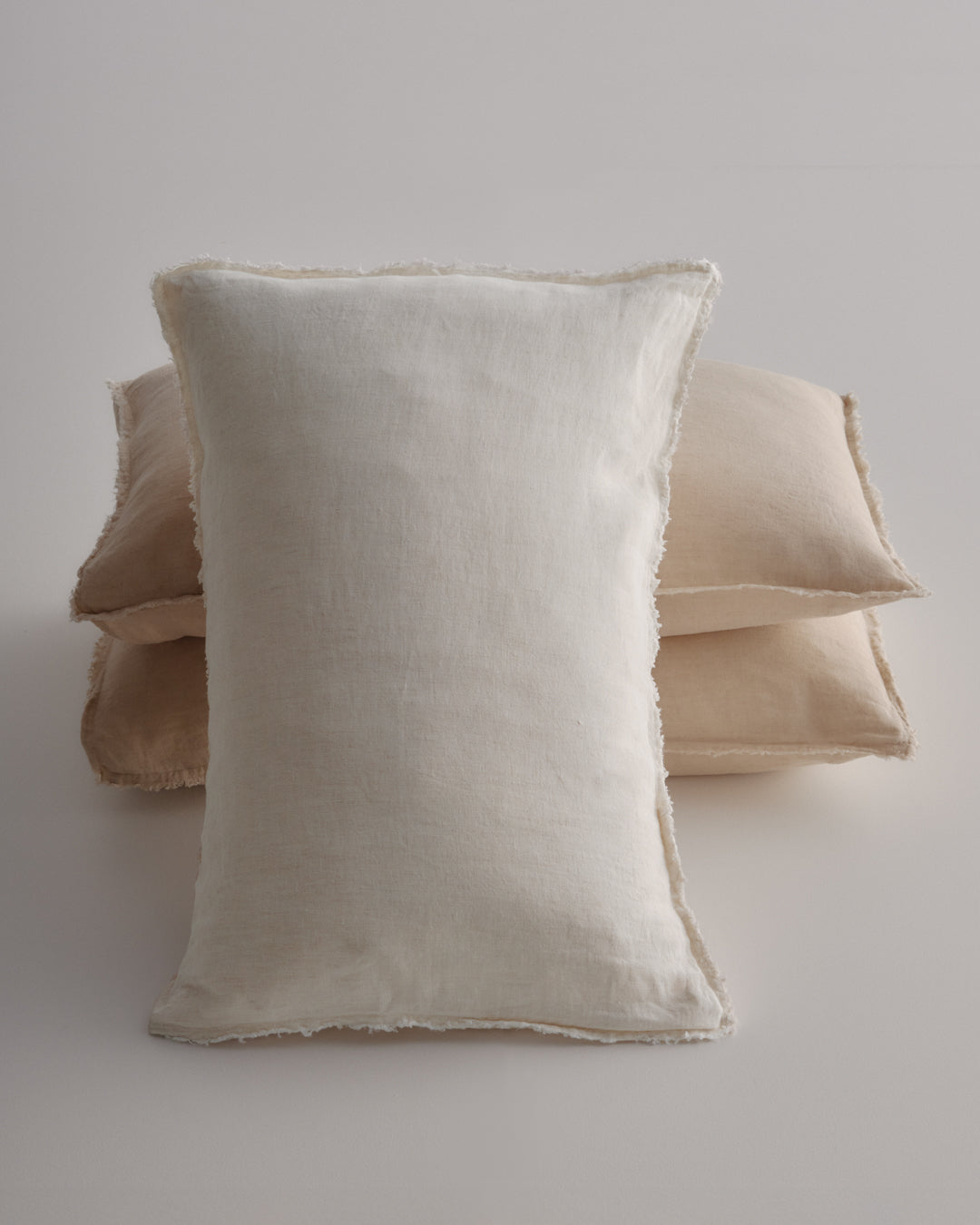 Flocca Linen Pillowcase | Pale Stone