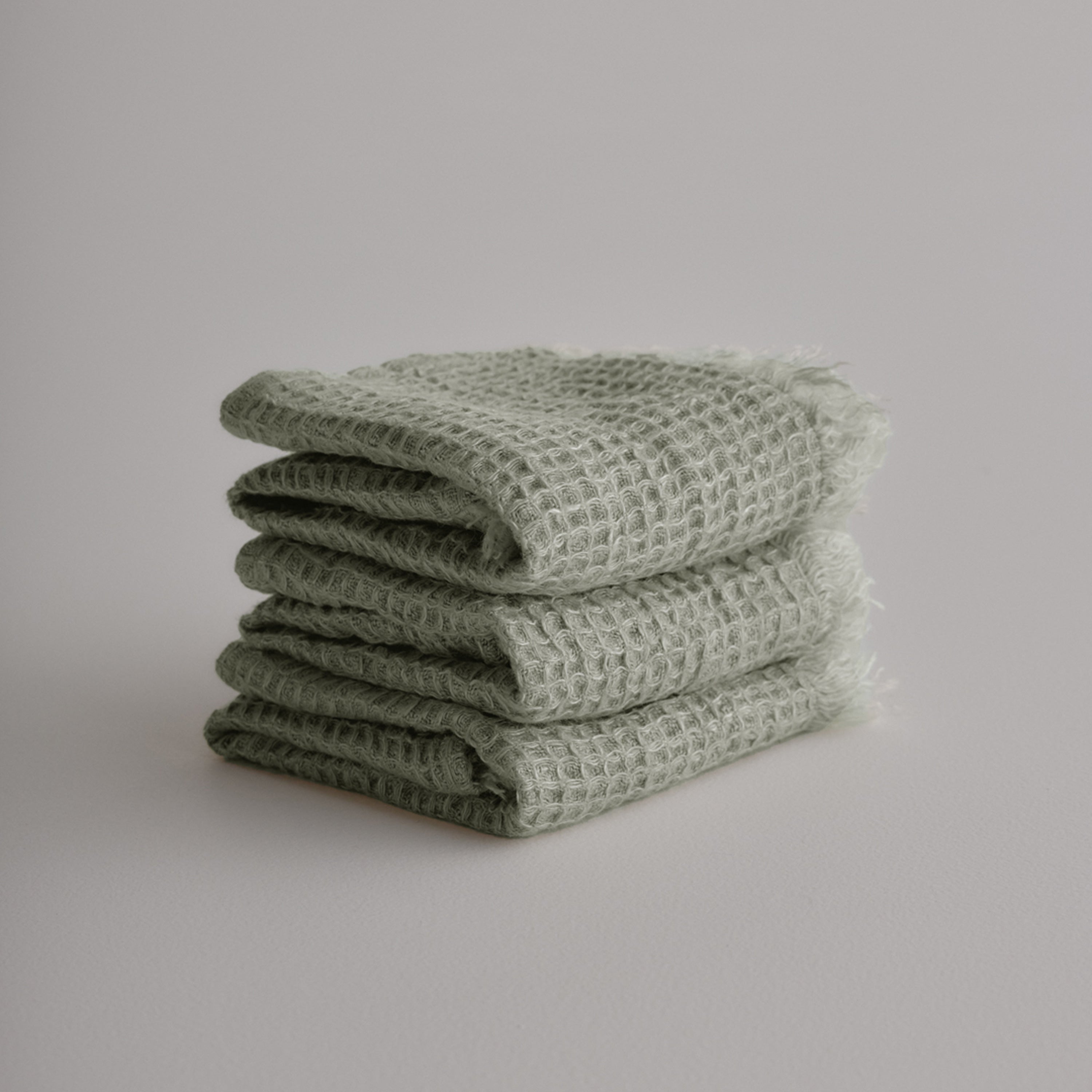 Flocca Linen Face Towel - Argent