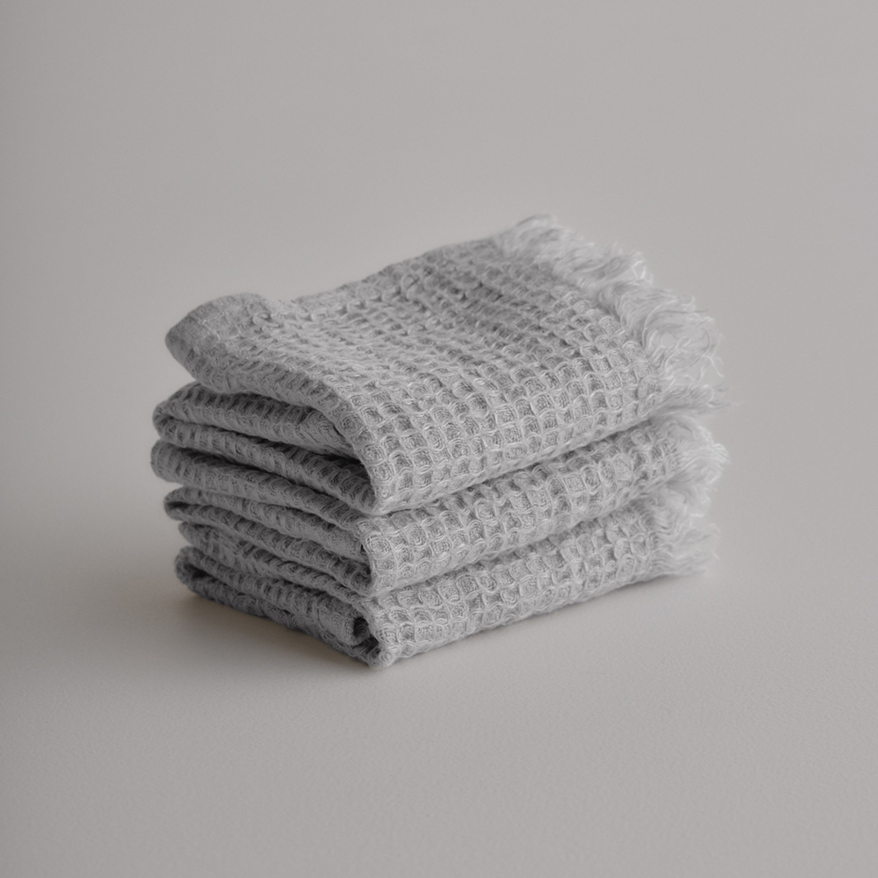 Flocca Linen Face Towel - Fog