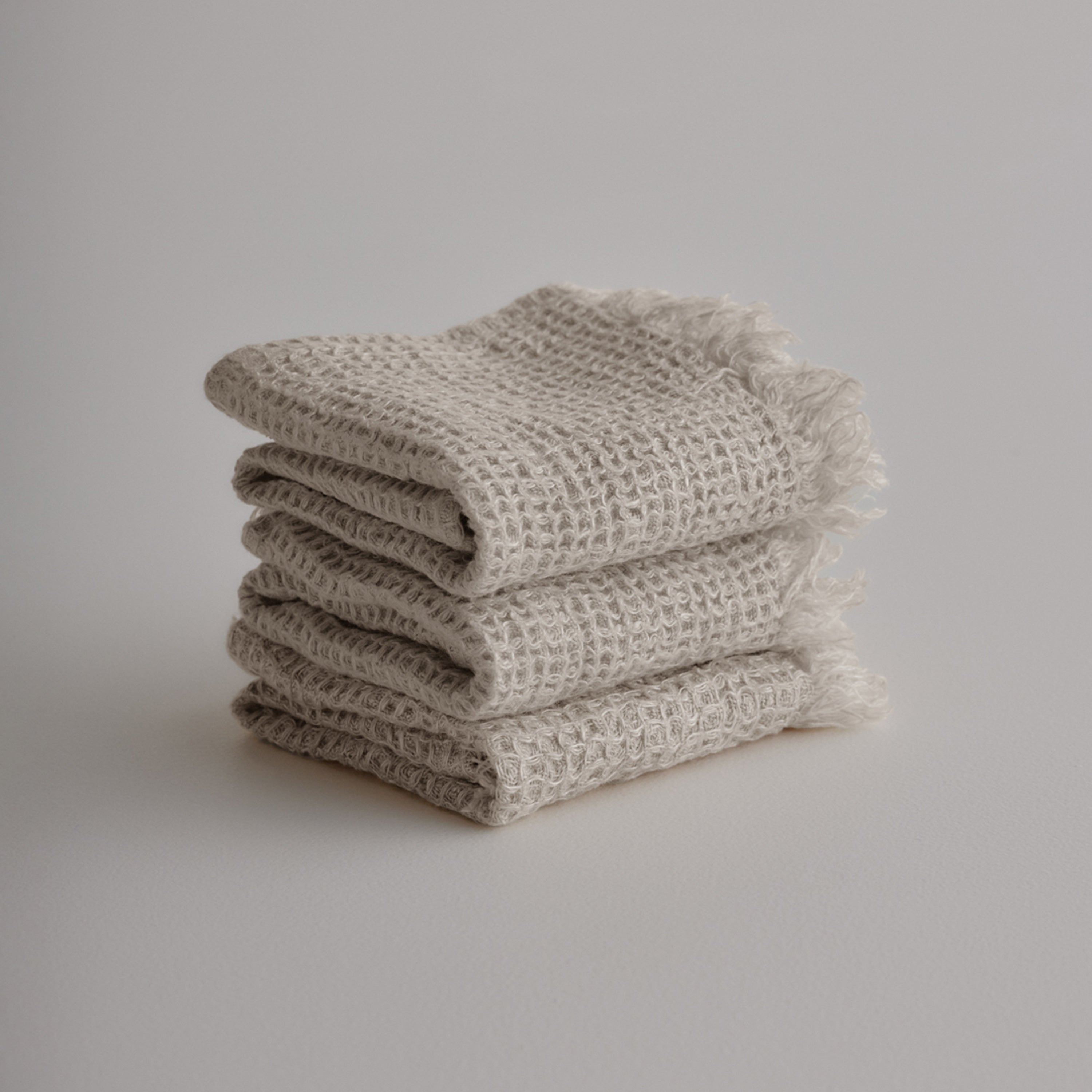 Flocca Linen Face Towel - Sable