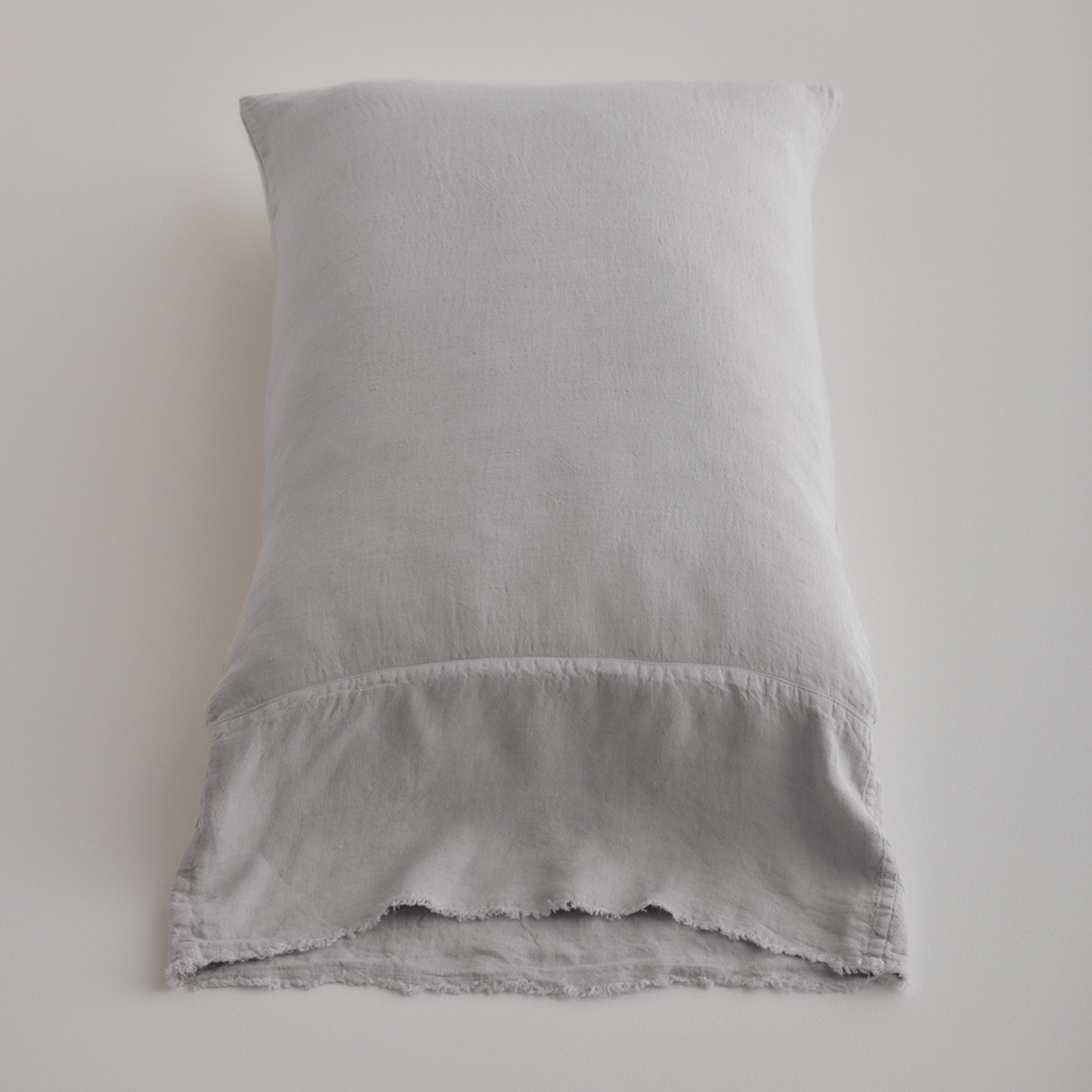 Flocca Long Linen Pillowcase - Fog