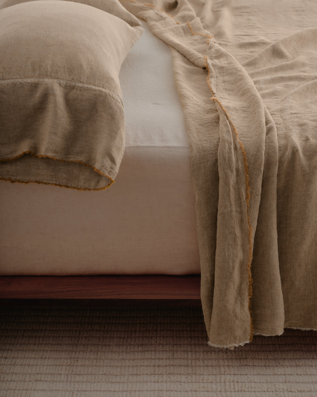 Long Linen Pillowcases | Toffee Brown