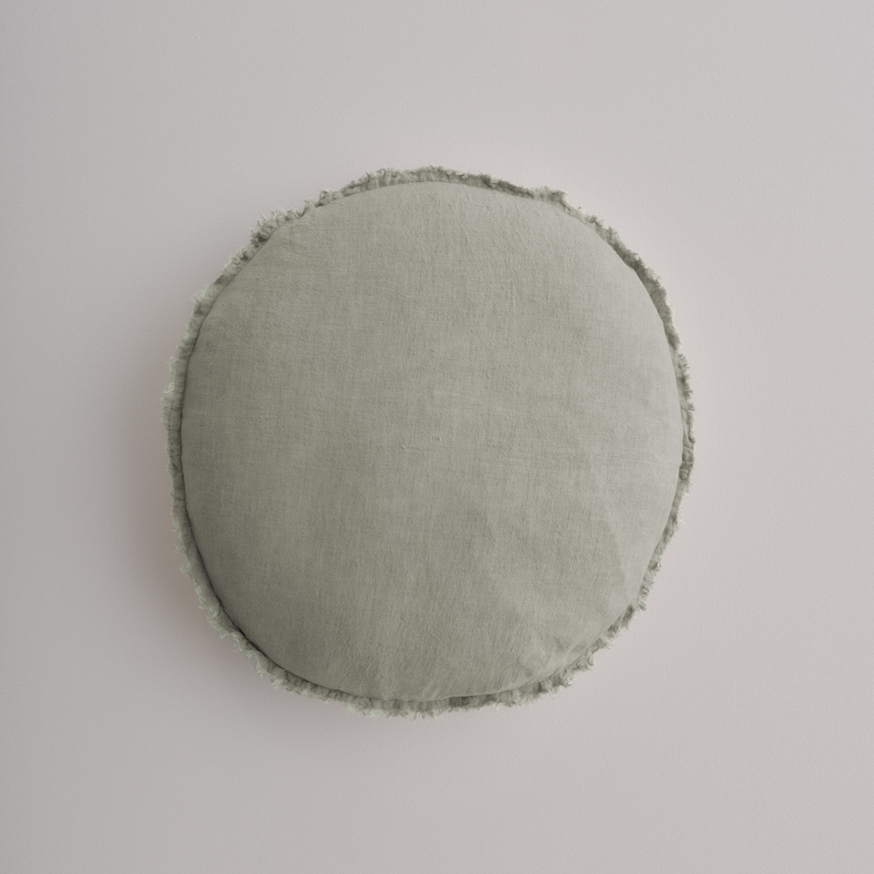 Flocca Macaron Linen Pillow - Argent