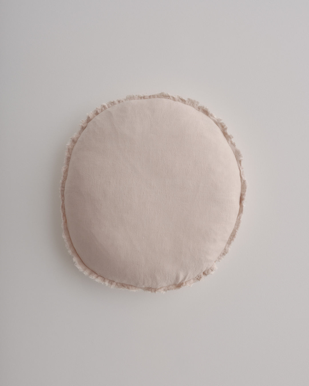 Round Linen Cushion | Earthy Pink