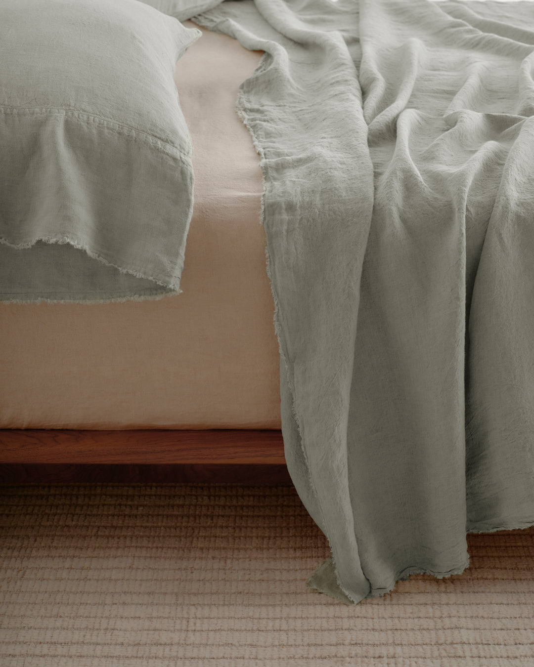 Long Linen Pillowcases | Silvery Sage