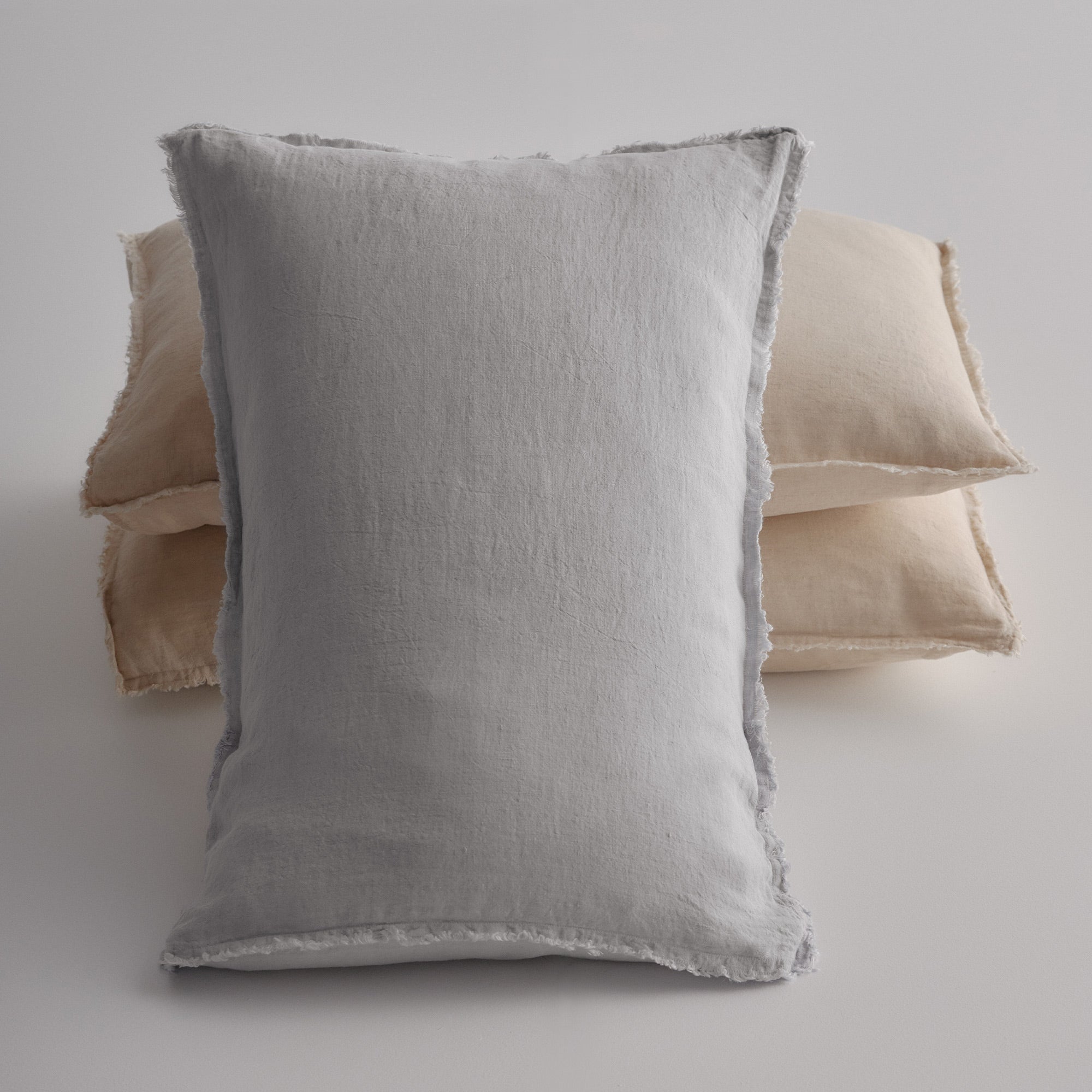 Flocca Linen Pillowcase - Fog