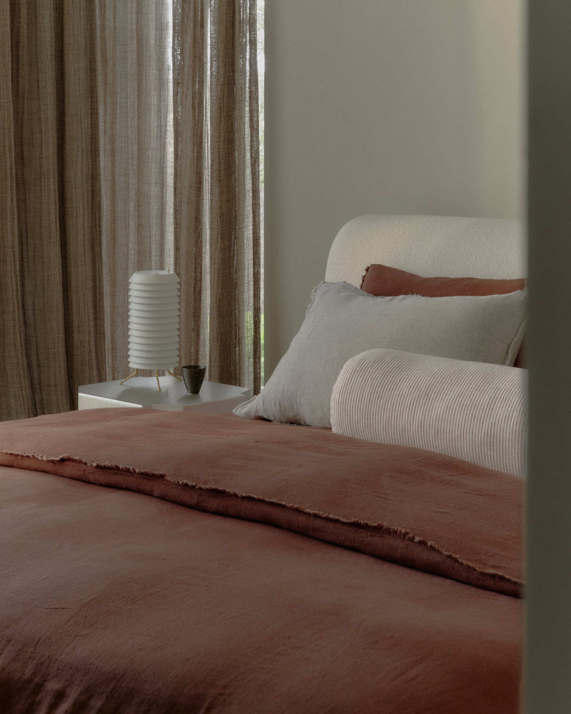 Basix Linen Bolster Pillow - Ayrton/Russo
