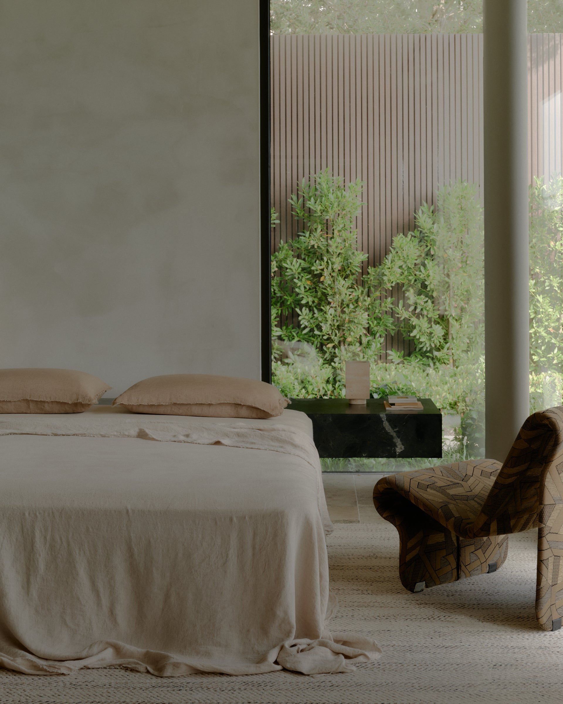 Flocca Linen Flat Sheet - Sable