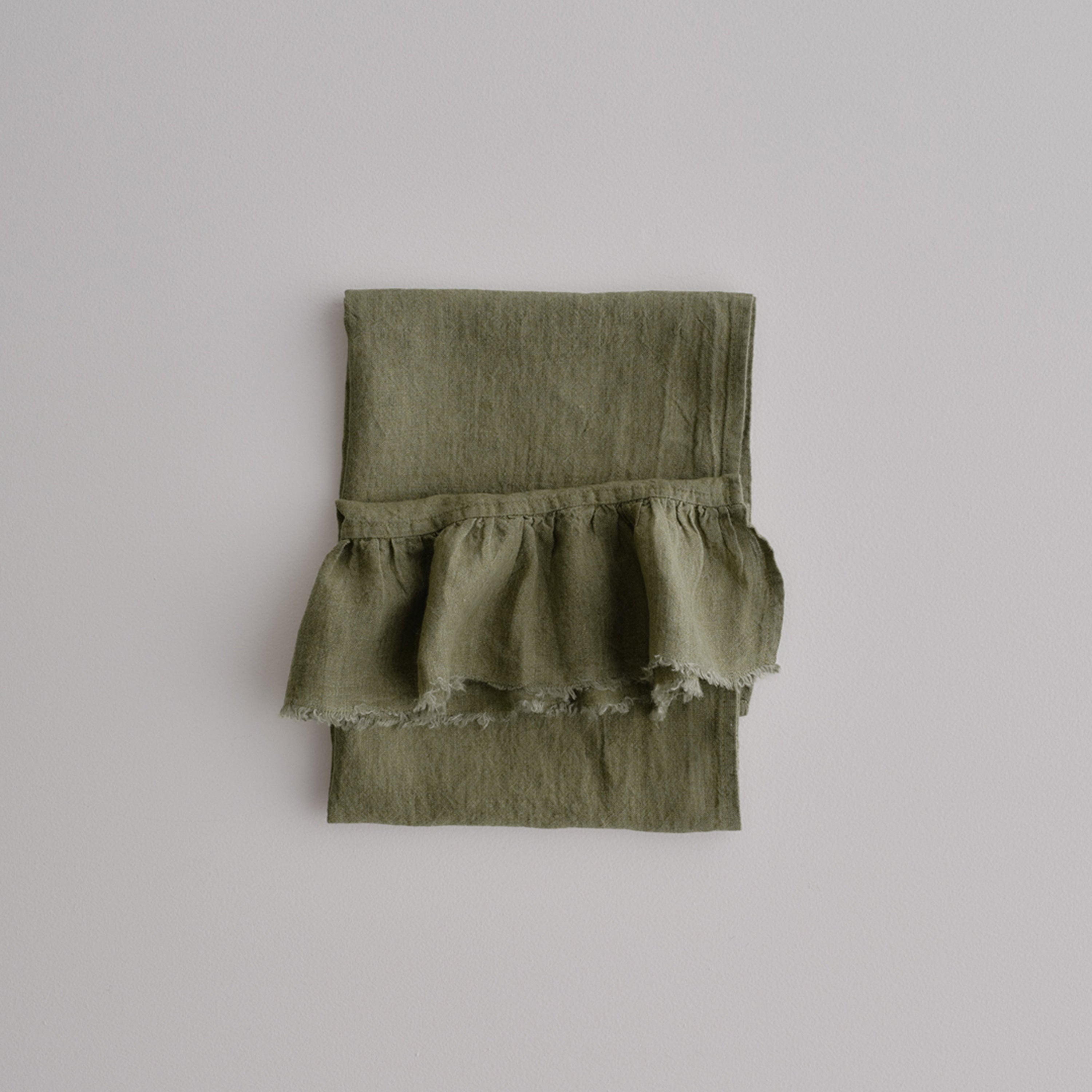 Kristine Linen Guest Towel - Armee