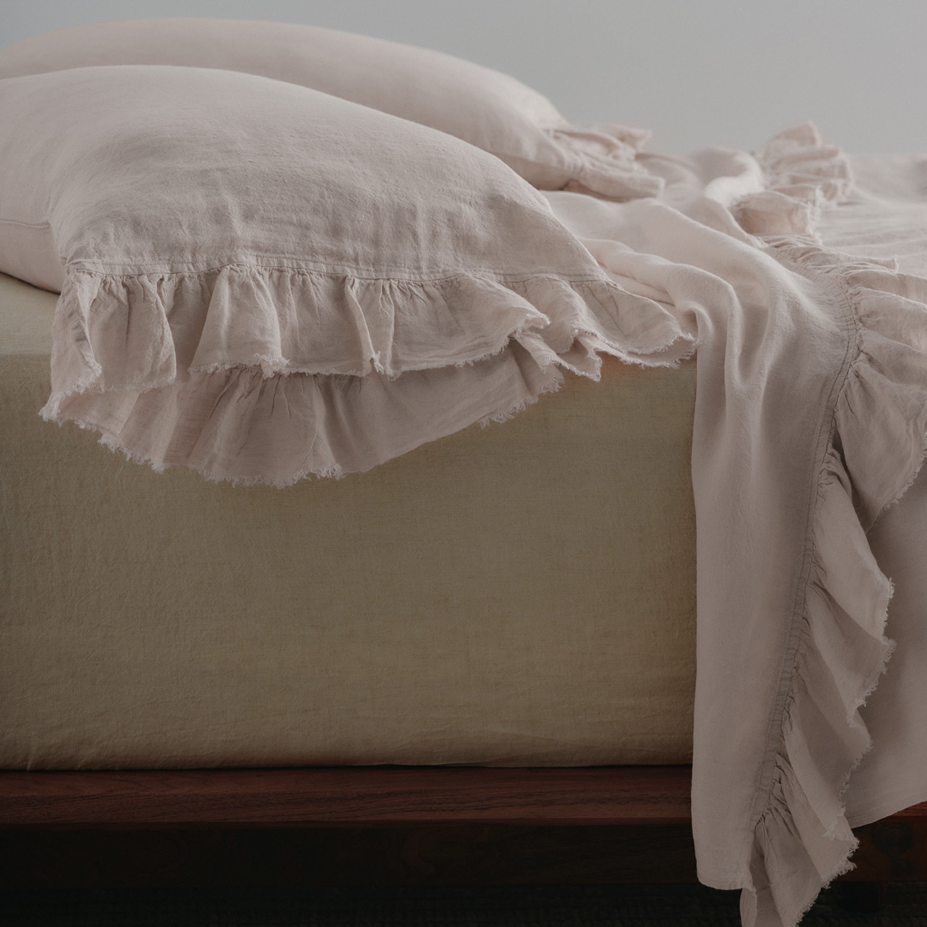 Kristine Linen Flat Sheet - Floss