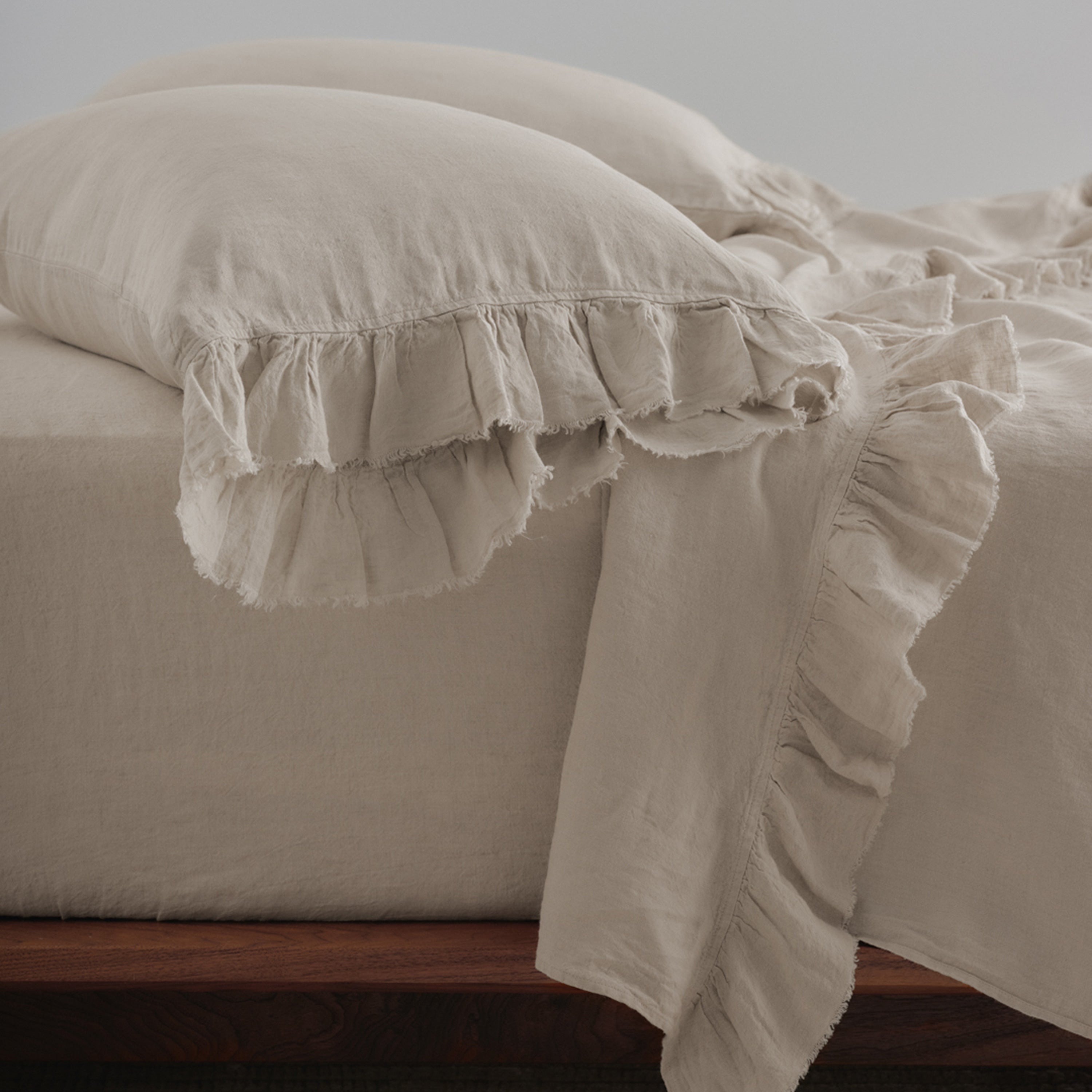 Kristine Linen Flat Sheet - Sable